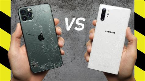 drop test note 10|Drop test compares iPhone 11 Pro Max vs Galaxy .